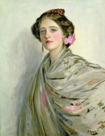 'A Fair Spaniard', portrait of Mrs Chowne von John Lavery