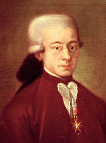 Portrait of Wolfgang Amadeus Mozart after 1770 von Italian School