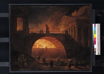 The Fire of Rome, 18 July 64 AD von Hubert Robert