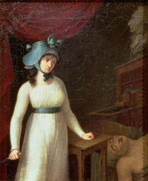 Charlotte Corday and the Assassination of Jean Paul Marat in his Bath von French School