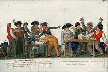 The Republican Oath being signed in blood and singing 'The Marseillaise' von Lesueur Brothers
