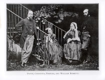 Dante, Christina, Frances and William Rossetti by English Photographer