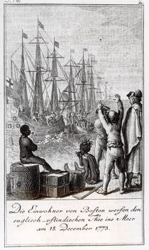 The Inhabitants of Boston Throw English-East Indian Tea in the Sea von German School