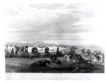 Emigrants attacked by the Comanches von Seth Eastman