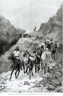 Geronimo and his Band Returning from a Raid into Mexico von Frederic Remington