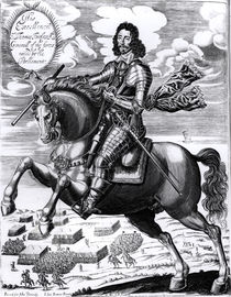 Equestrian portrait of his Excellency Sir Thomas Fairfax 3rd baron by Edward Bower