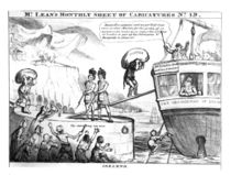 Satirical Cartoon About the State of Ireland in the 1830s by English School
