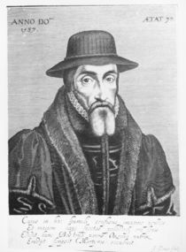 Portrait of John Foxe English martyrologist by George Glover