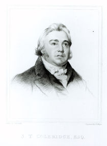 Portrait of Samuel Taylor Coleridge engraved by Henry Meyer by Charles Robert Leslie