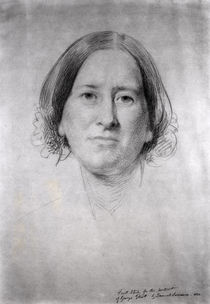 First Study for the Portrait of George Eliot 1860 by Samuel Laurence