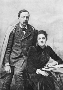 John Addington Symonds and His Daughter by English Photographer