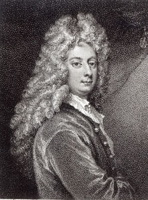 William Congreve engraved by P.W.Tomkins by Godfrey Kneller