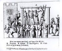 Many Poor Women Imprisoned and Hanged for Witches by English School