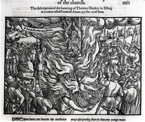 The Burning of Thomas Haukes by English School