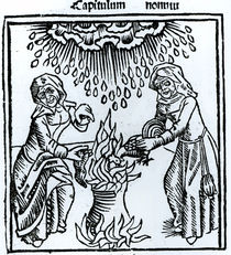 Witches Making a Spell, 1489 by German School