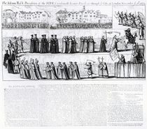 The Solemn Mock Procession of the Pope by English School