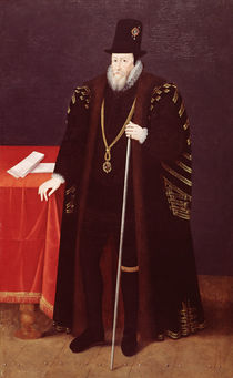 Portrait of William Cecil, 1st Baron Burghley Lord High Treasurer von English School