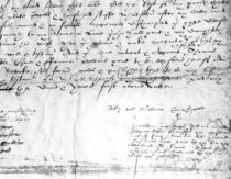 Signature of William Shakespeare by English School