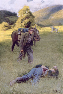 A Lonely Duel in the Middle of a Great Sunny Field by Howard Pyle