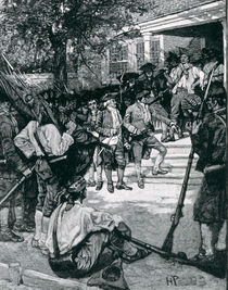 Shays's Mob in Possession of a Courthouse von Howard Pyle