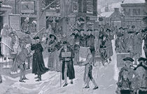 Christmas Morning in Old New York Before the Revolution von Howard Pyle