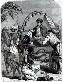 Warren Hastings in India in 1784 by English School