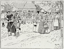 The Arrival of the Young Women at Jamestown von Howard Pyle