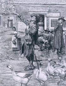 A Quaker Exhorter in New England by Howard Pyle