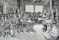 William Penn in Conference with the Colonists von Howard Pyle