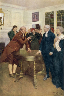 A Committee of Patriots Delivering an Ultimatum to a King's Councillor von Howard Pyle