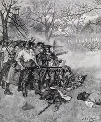 Lexington Green - 'If they want war by Howard Pyle