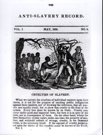 Cruelties of Slavery, page from 'The Anti-Slavery Record' by American School