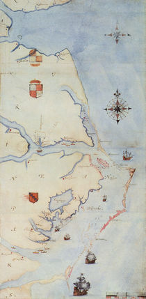 Map of Raleigh's Virginia von John White
