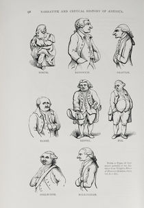 Caricatures from 'The Narrative and Critical History of America' by English School