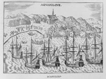 'Acapulco', from Jean-Baptiste Labat 's Nouveau Voyage von French School