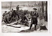 Winter Scene at the Continental Army Encampment at Valley Forge von Julian Scott