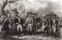 The British Surrendering their Arms to General Washington by American School