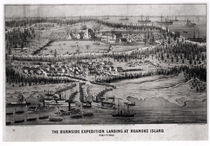 The Burnside Expedition Landing at Roanoke Island von A. J. Richards