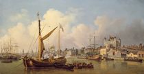 The Thames and the Tower of London supposedly on the King's Birthday von Samuel Scott