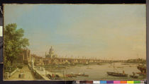 The Thames from the Terrace of Somerset House Looking Towards St. Paul's by Canaletto