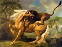 A Lion Attacking a Horse, c.1762 by George Stubbs