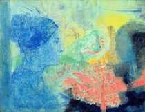 Shades of Sleep (pastel on paper von Odilon Redon