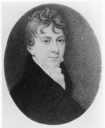 Portrait miniature of Thomas Love Peacock c.1805 by Roger Jean