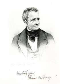 Thomas de Quincey , from a daguerreotype photograph by Howie by Francis Croll