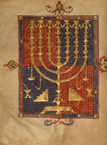 Add Ms 15250 f.3v Menorah and other vessels of the temple by Spanish School