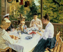 At the Tea-Table, 1888 by Konstantin Alekseevich Korovin