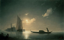 Gondolier at Sea by Night, 1843 von Ivan Konstantinovich Aivazovsky