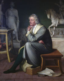 Bertel Thorvaldsen in his studio at Rome by Eduard von Heuss