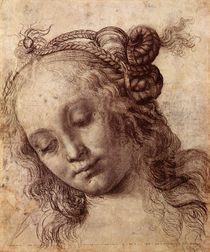 Woman Looking Down von Andrea del Verrocchio