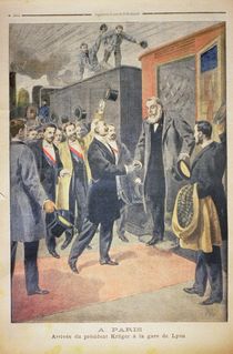 At Paris: the Arrival of President Kruger at the Gare de Lyon von French School